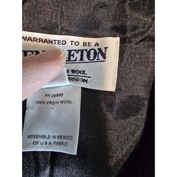 PENDLETON Vintage Double Breasted Blazer Jacket 100% Virgin Wool Black Career - Picture 5 of 13
